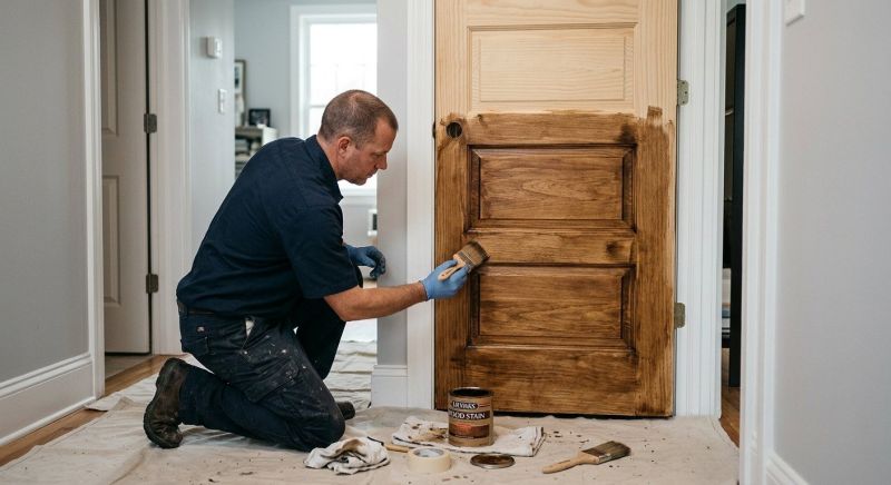 Exterior Door Staining