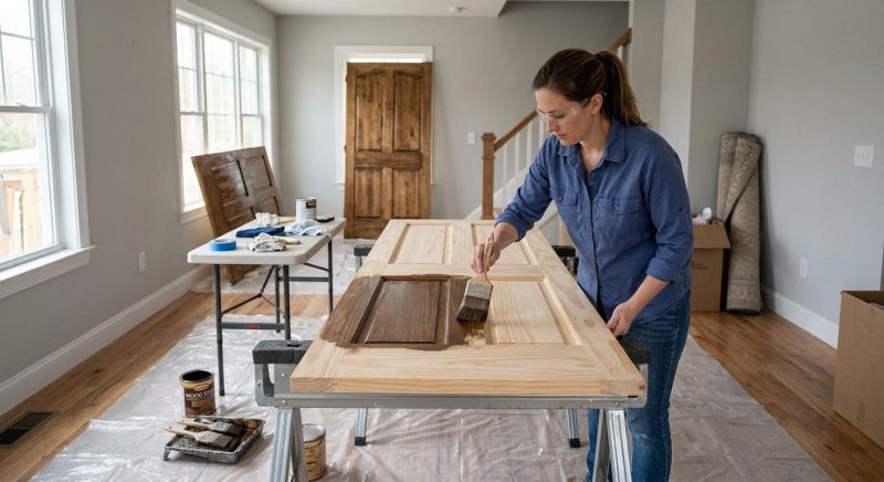 Exterior Door Staining