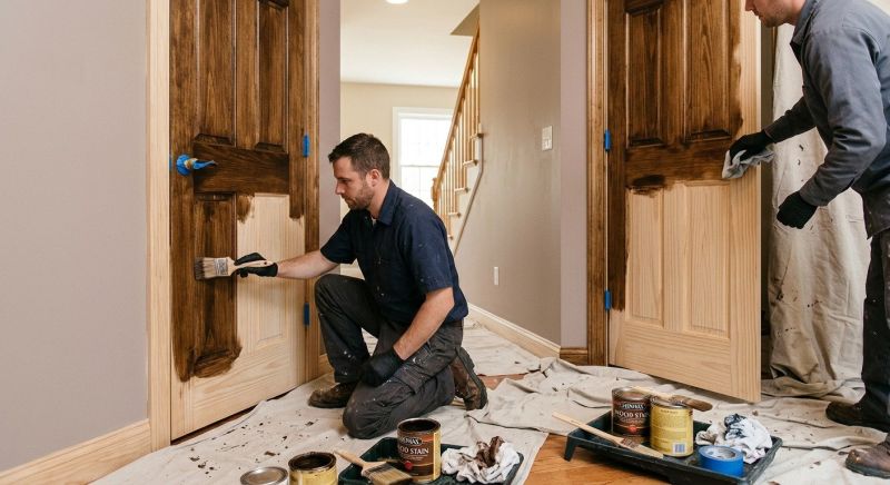 Exterior Door Staining